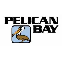 A pelican bay logo with the name of it.